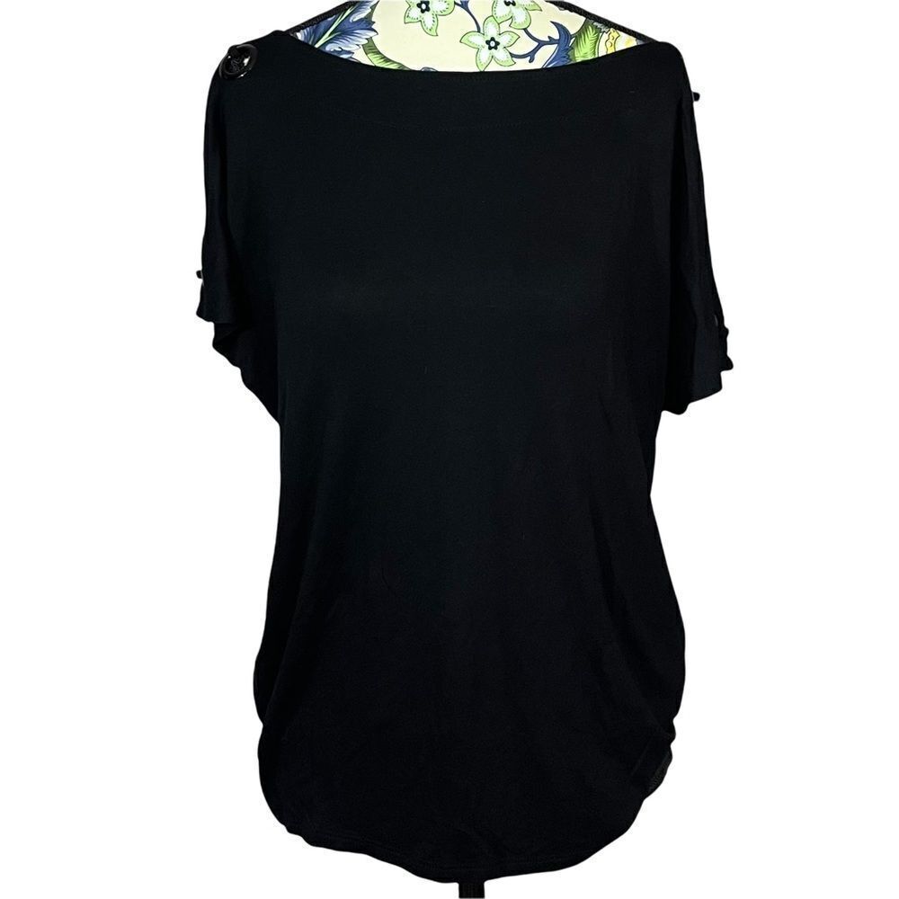Cable & Gauge Black Short Sleeve Shirt Size Small NWT